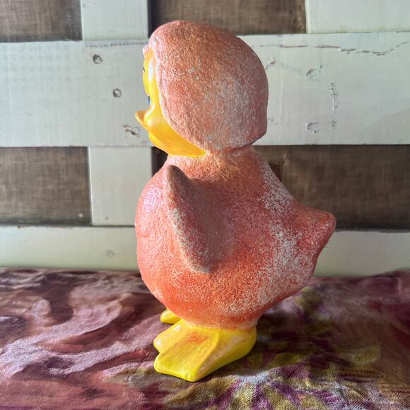 Vintage Holland Mold Company Quirky Tangerine Texture Duck Statue Figurine HOMCO - Picture 4 of 10